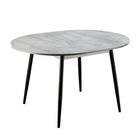 Стол раздвижной круглый «Орион», 950(1250)×950×750 мм, ножки металл, цвет чёрный/каспий светлый - Фото 7