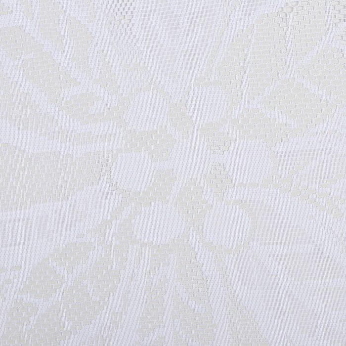 Тюль на кухню со шторной лентой, 345х165 см, цвет белый, 100% полиэстер - фото 1900936945