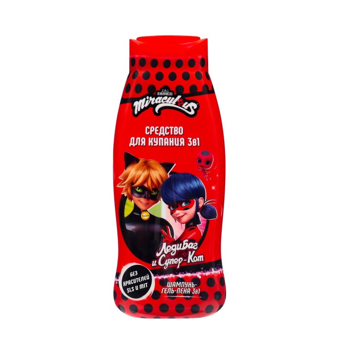 Средство для купания 3в1 Леди Баг и Супер Кот Miraculous детское, 400 мл - Фото 1