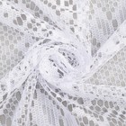 Тюль на кухню без шторной ленты, 170х175 см, цвет белый, 100% полиэстер - Фото 3