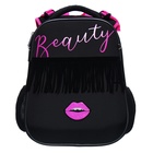 Рюкзак каркасный 38 х 29 х 17 см, Hatber Ergonomic Classic "Красотка" чёрный/розовый NRk85011 - фото 23959115