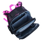 Рюкзак каркасный 38 х 29 х 17 см, Hatber Ergonomic Classic "Красотка" чёрный/розовый NRk85011 - фото 23967594