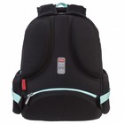 Рюкзак каркасный 38 х 29 х 16 см, Hatber Ergonomic light, What? чёрный/бирюзовый NRk_85001 - фото 22638917