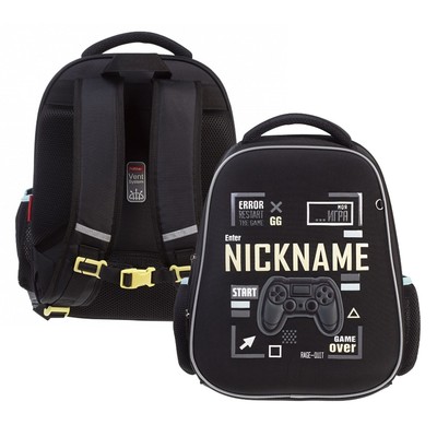 Рюкзак каркасный Hatber Ergonomic Plus, Start game, 38×29×18 см, чёрный NRk_85048