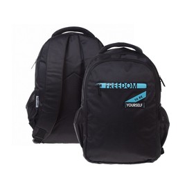 Рюкзак молодежный 41 х 30 х 15 см, Hatber Basic Style, Freedom, чёрный NRk_89081
