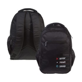 Рюкзак молодёжный, 41 х 30 х 15 см, Hatber Basic Style "Перезагрузка" чёрный NRk_89083