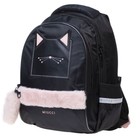 Рюкзак молодёжный, 40 х 26 х 19 см, эргономичная спинка, Hatber Street "Мур-Мяу" чёрный NRk_90100 - Фото 2