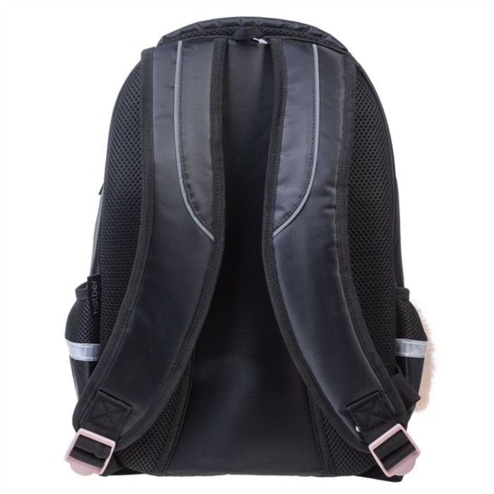 Рюкзак молодёжный, 40 х 26 х 19 см, эргономичная спинка, Hatber Street "Мур-Мяу" чёрный NRk_90100
