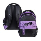 Рюкзак молодёжный, 40 х 26 х 19 см, эргономичная спинка, Hatber Street "Смотри шире" чёрный/фиолетовый NRk_90099 - фото 10679916