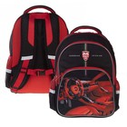 Рюкзак школьный 41 х 29 х 16 см, эргономичная спинка, Hatber Easy, Sport car, чёрный/красный NRk_88069 - фото 319915080
