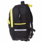 Рюкзак школьный 41 х 29 х 16 см, эргономичная спинка, Hatber Easy "Не сдавайся!" чёрный/жёлтый NRk_88071 - Фото 4