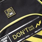 Рюкзак школьный 41 х 29 х 16 см, эргономичная спинка, Hatber Easy "Не сдавайся!" чёрный/жёлтый NRk_88071 - Фото 8