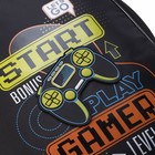 Рюкзак школьный 38.5 х 26 х 17 см, эргономичная спинка, Hatber Primary School "Джойстик" чёрный NRk_87061 - фото 22745125