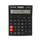 Калькулятор настольный большой 14-разрядный, SK-114, двойное питание, двойная память, 140 x 176 x 45 мм, чёрный - Фото 1
