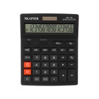 Калькулятор настольный большой 16-разрядный, SK-116, двойное питание, двойная память, 140 x 176 x 45 мм, чёрный - фото 319640427