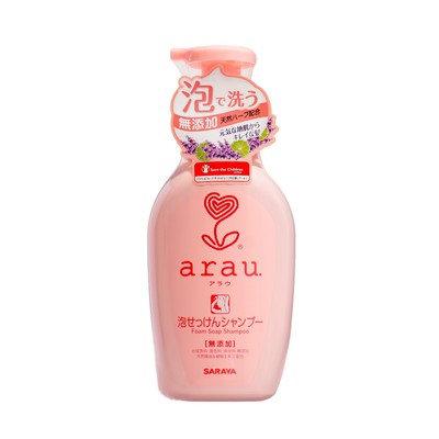 Шампунь для волос SARAYA "Arau Shampoo" пенный с экстрактом лаванды и ромашки, 500 мл