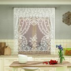 Тюль на кухню без шторной ленты, 170х200 см, цвет белый, 100% полиэстер - Фото 1