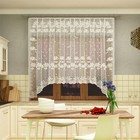 Тюль на кухню на шторной ленте 200х165 см, цвет Белый, 100% полиэстер - фото 10158538