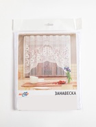 Тюль на кухню без шторной ленты, размер 169×162 см, цвет белый, 100% полиэстер - Фото 8