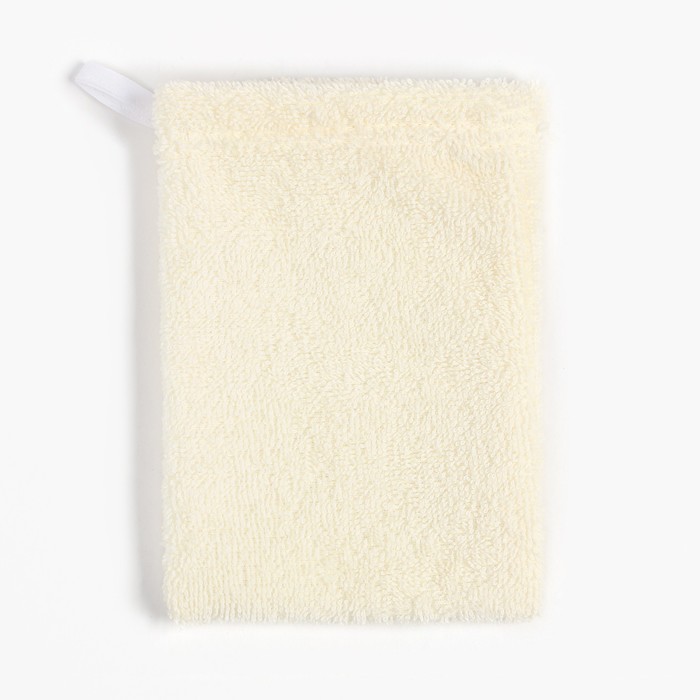 Набор для купания Крошка Я (полотенце-уголок 85*85±2см,полотенце 40*55см, рукавица) молочный