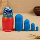 Матрёшка "Красный сарафан, синие цветы", 5 кукольная - фото 22393184