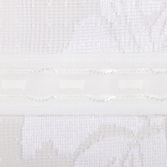 Тюль на кухню со шторной лентой, 260х160 см, цвет белый, 100% полиэстер - фото 1900937118
