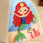 Шапка для бани детская с аппликацией русалочки "Рэд", войлок - фото 25276034