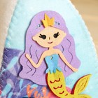 Шапка для бани детская с аппликацией русалочки "Лилак", войлок - фото 22393468