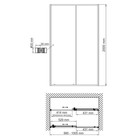 Душевая дверь WasserKRAFT Dill 61S12, 1000x2000 мм, прозрачная, раздвижная, черный - Фото 4