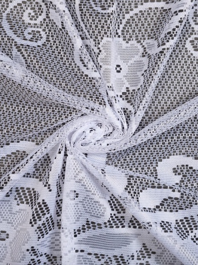 Тюль на кухню со шторной лентой, 305х165 см, цвет белый, 100% полиэстер