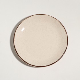 Тарелка «Pearl», d=21 см, бежевая, фарфор