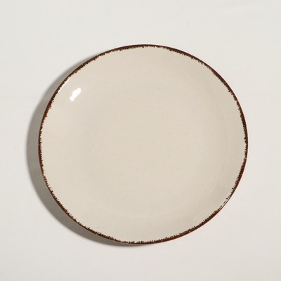 Тарелка «Pearl», d=27 см, бежевая, фарфор