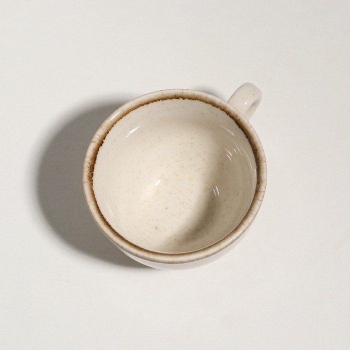 Чашка чайная «Pearl», 220 мл, бежевая, фарфор - фото 1891624673