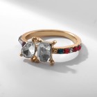 Кольцо «Драгоценность» радуга, цветное в золоте, размер 17 - Фото 1