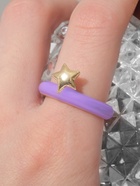 Кольцо «Звезда», цвет сиреневый в золоте, безразмерное - Фото 3