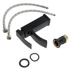 Смеситель для раковины ZEIN Z2738, квадратный, дизайнерский, картридж керамика 35 мм, черный - Фото 9