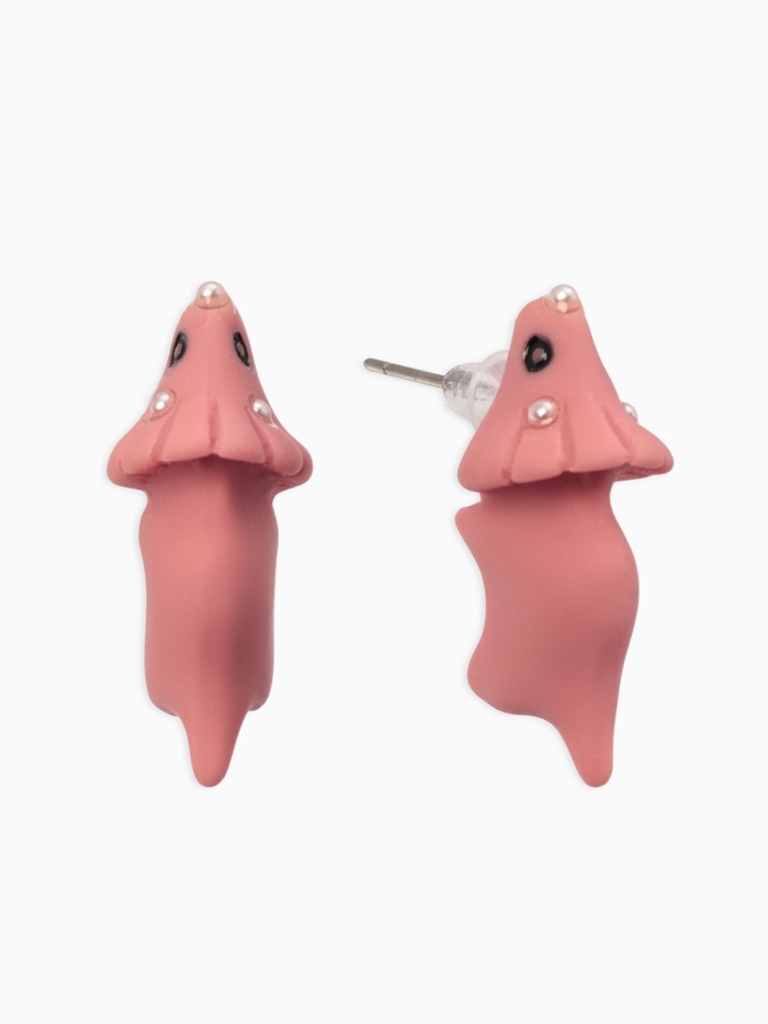 Серьги из полимерной глины «Динозавр», цвет розовый - Фото 1