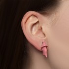 Серьги из полимерной глины «Динозавр», цвет розовый - Фото 2