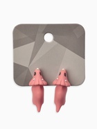 Серьги из полимерной глины «Динозавр», цвет розовый - Фото 4