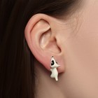 Серьги из полимерной глины «Собака», цвет белый - Фото 3