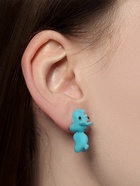 Серьги из полимерной глины «Бегемот», цвет голубой - Фото 2