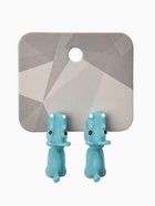 Серьги из полимерной глины «Бегемот», цвет голубой - Фото 4