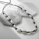 Чокер из ракушек «Морской», чёрно-бежевый, 75 см - Фото 2