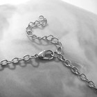 Колье под натуральный камень «Бирюза» с лунным камнем, цвет бело-голубой в серебре, 50 см - Фото 2