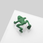 Серьга «Кафф» лягушка, цвет зелёный - фото 8951548
