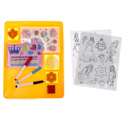 Переводные татуировки детские своими руками и раскраски-наклейки «Юная принцесса», набор для творчества