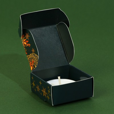 Новогодняя чайная свеча для гадания «От дракона», без аромата, 3,7 х 3,7 х 1 см.