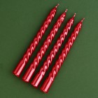 Набор свечей новогодних витых «Сказочных моментов», 4 шт., 1.5×1.5×15 см - Фото 4