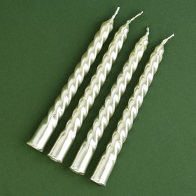 Набор свечей витых «Поверь в мечту», 4 шт., 1.5×1.5×15 см