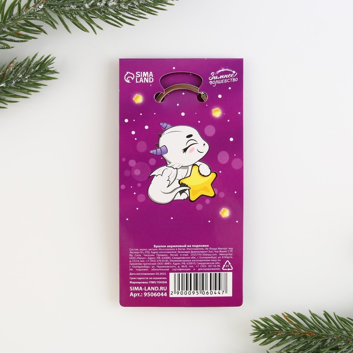 Брелок акриловый «Загадай желание», 1 шт 9506044